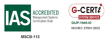 ISO/IEC 27001:2022の認証アイコン